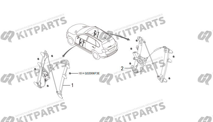 Стеклоподъёмники передних дверей Haval H8